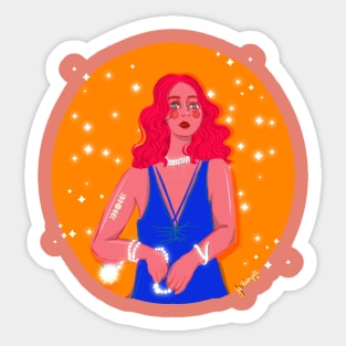 Astro Girl Sticker